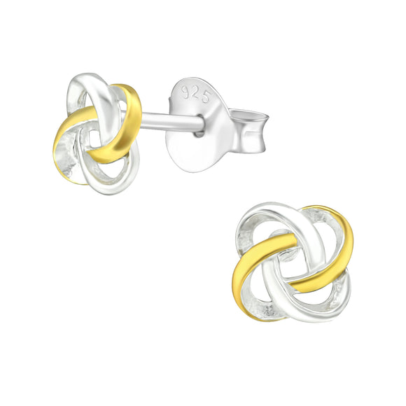 Celtic Knot - 925 Silver Simple Screw Earrings
