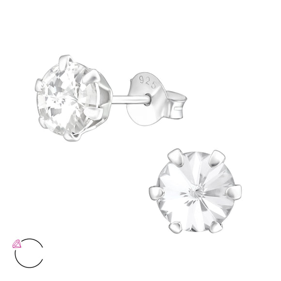 Swarovski Screw Back Earrings - 925 Sterling Silver